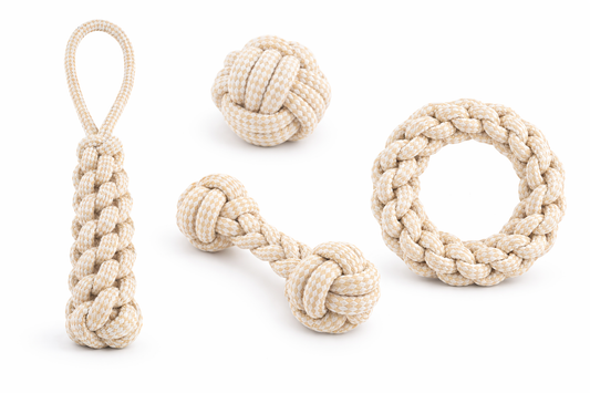 Lot de Jouets en Corde Résistants pour Chien – Pack x4